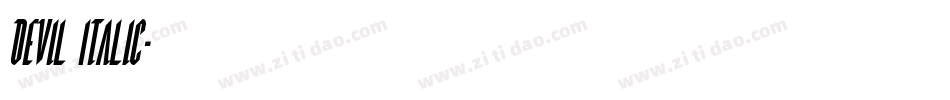 Devil Italic字体转换
